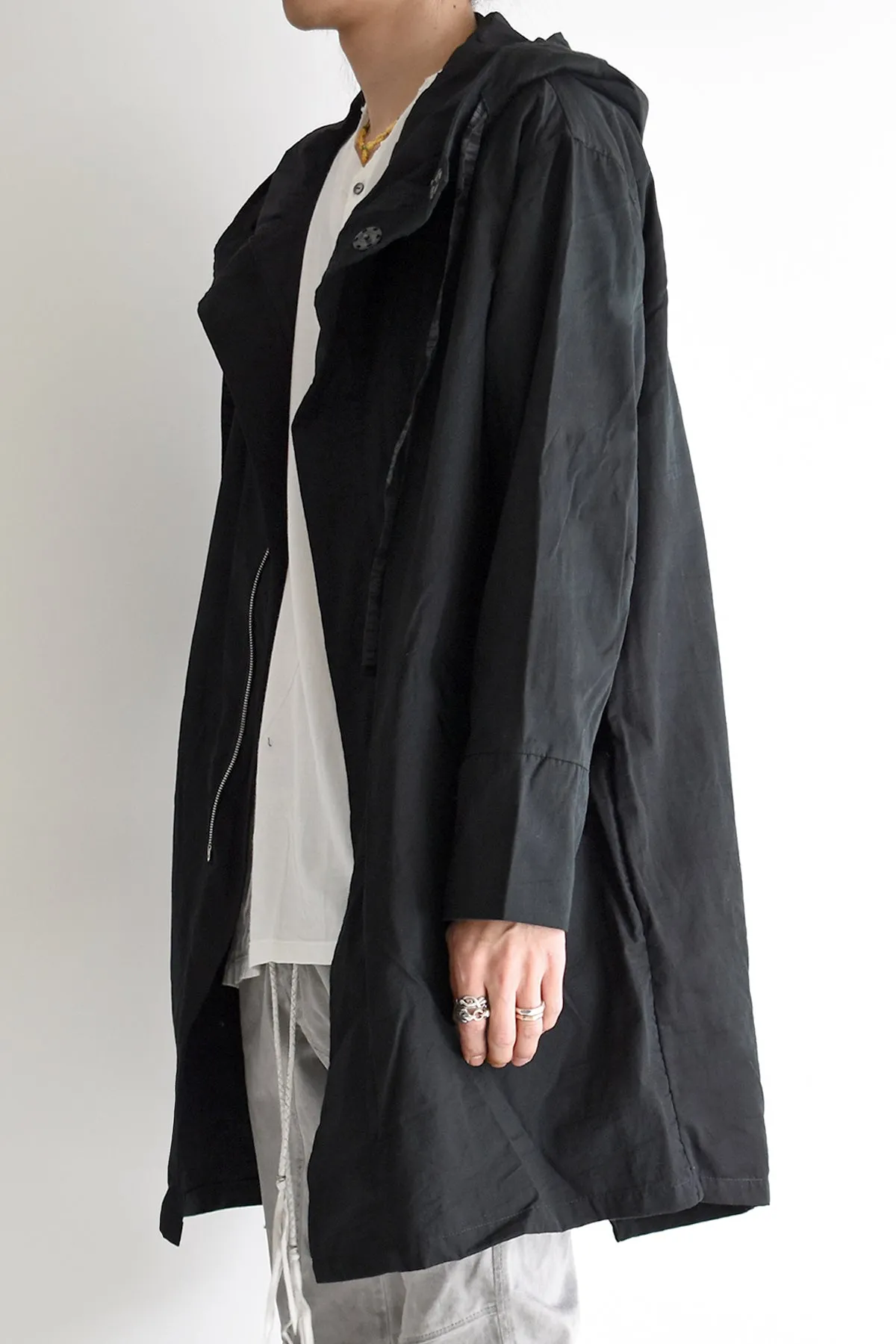 1901-JK03A Organic Cotton Mods Coat Black