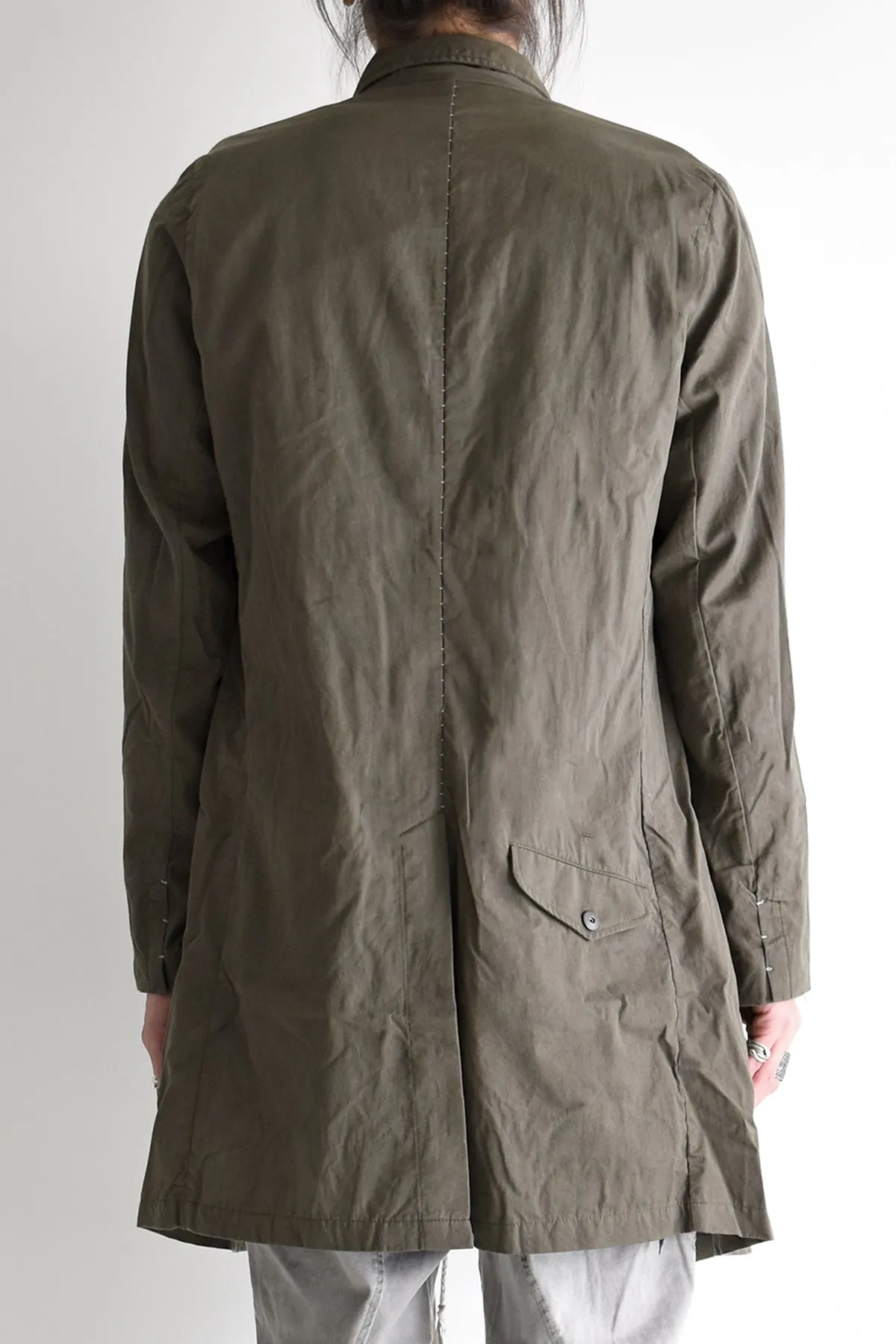 1901-JK04A Organic Cotton Multipul Coat Khaki