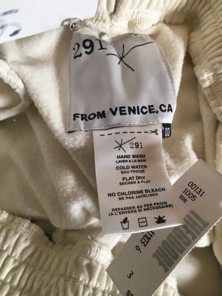 291 Venice Size 3 Ivory Blue Stars Sweatpants NWT 2400-921-9820