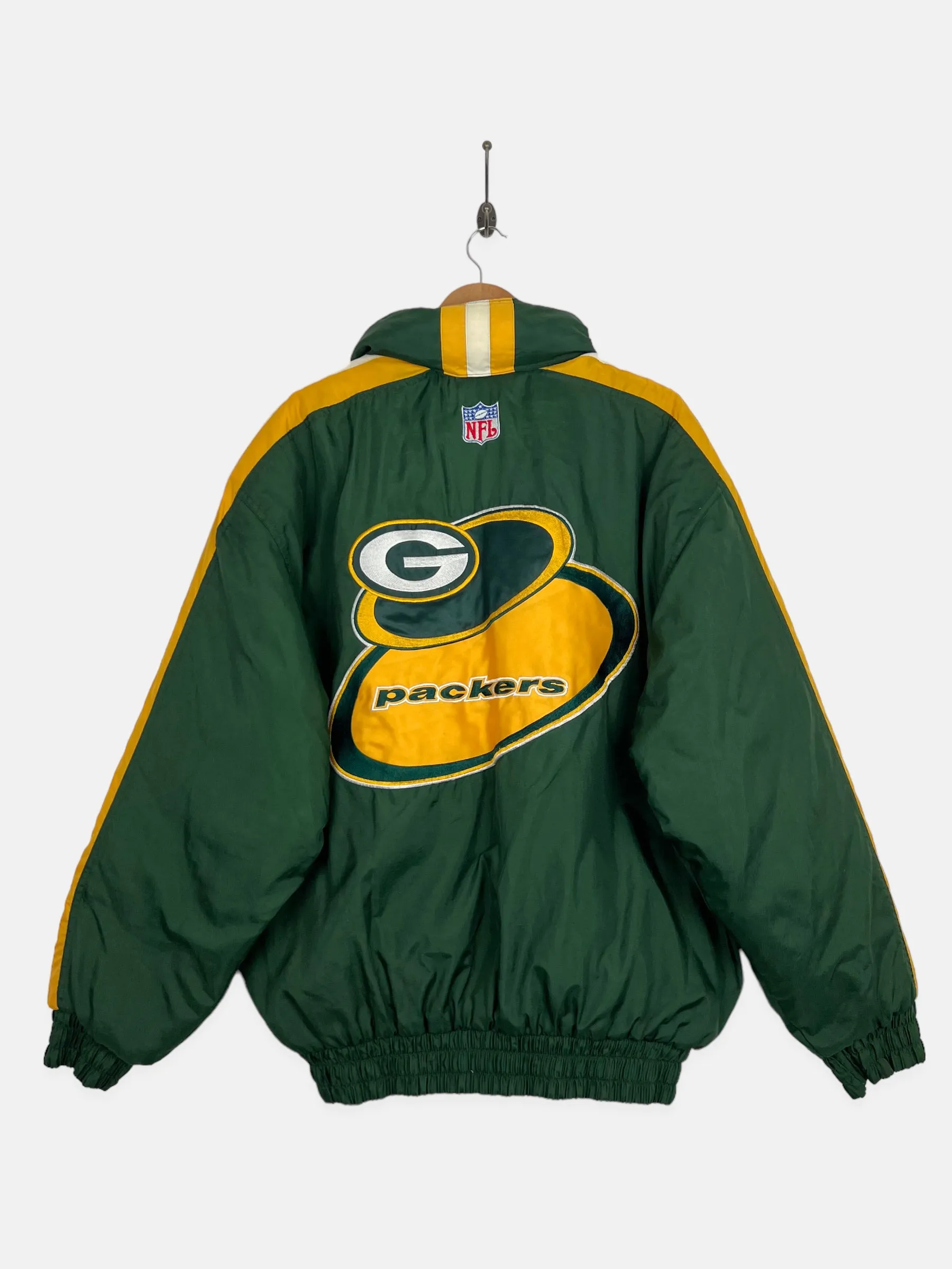 90's Green Bay Packers NFL Embroidered Puffer Jacket Size L