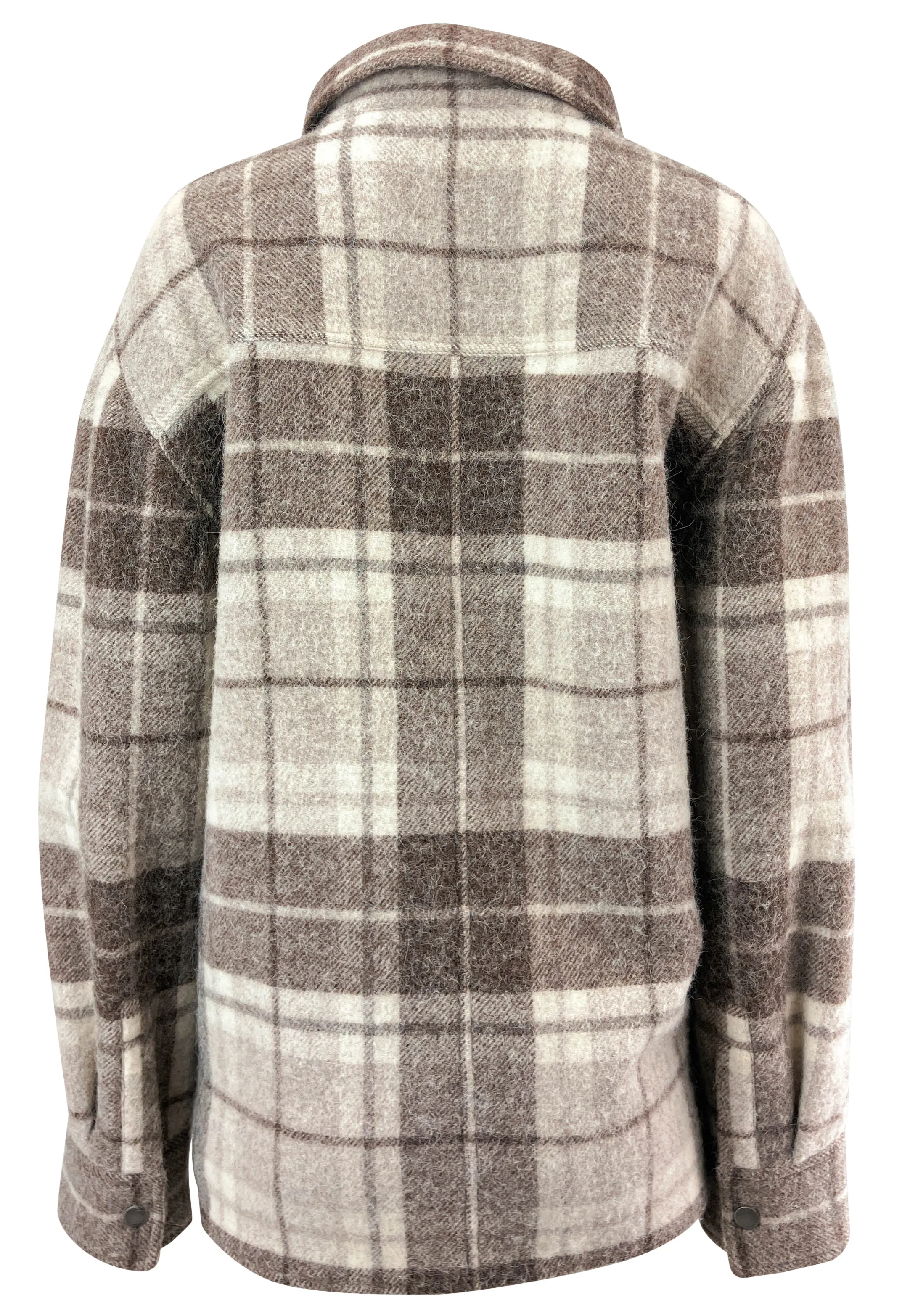 Alanui Shirt Jacket in Brown & Cream Plaid