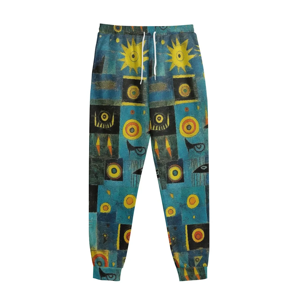 All-Over Print Men's Sweatpants With Waistband246 blue print abstract