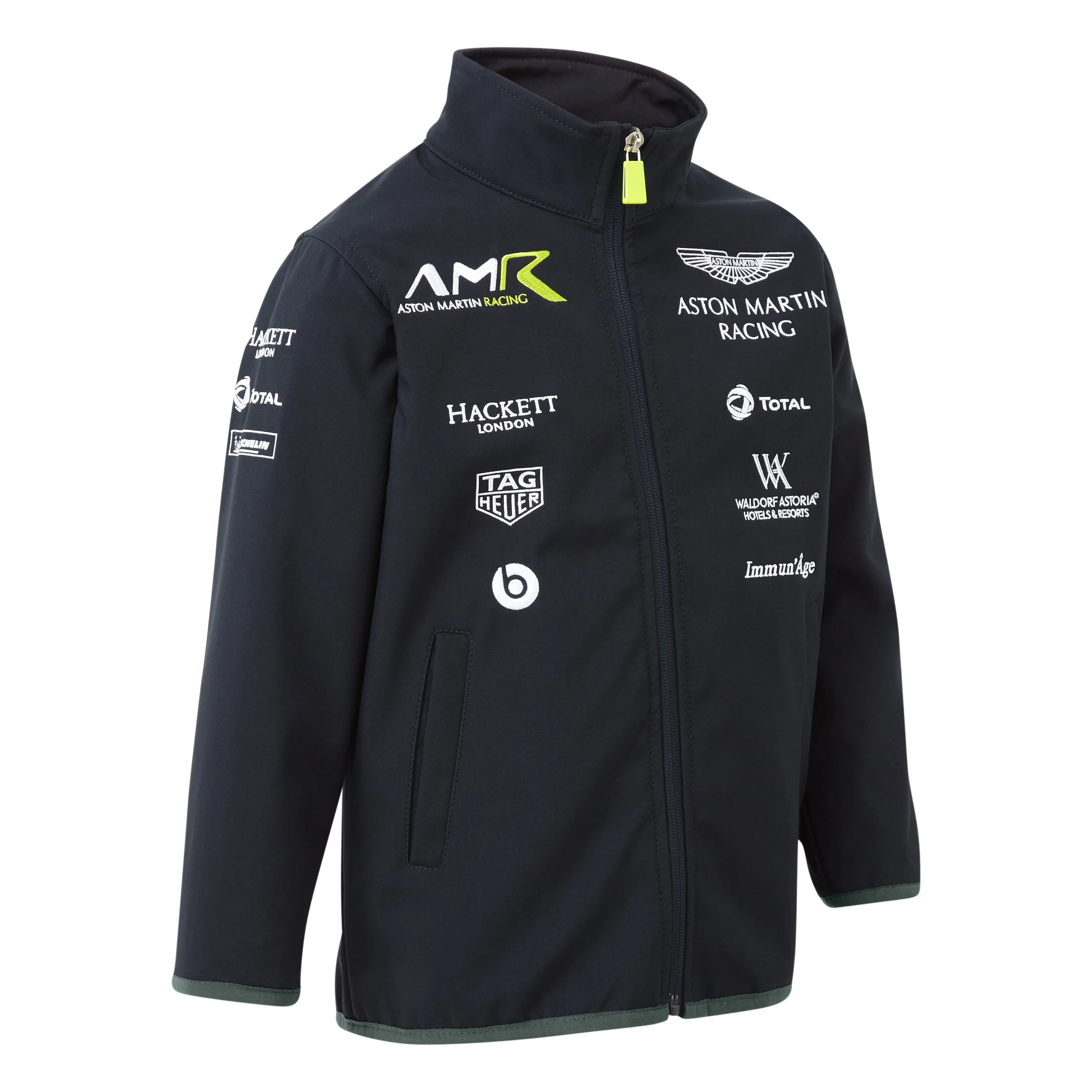 Aston Martin Racing Team Replica Sponsor Softshell Jacket - Kids - Navy Blue