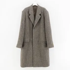 【AURALEE/オーラリー】<br>LAMA SHETLAND WOOL TWEED CHESTERFIELD COAT <br>A24AC01LS