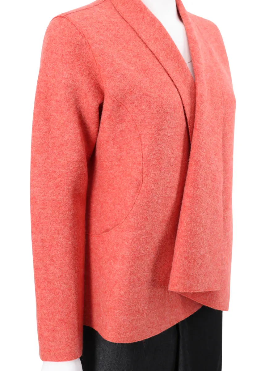 Baby Alpaca Blend Maya Jacket - coral