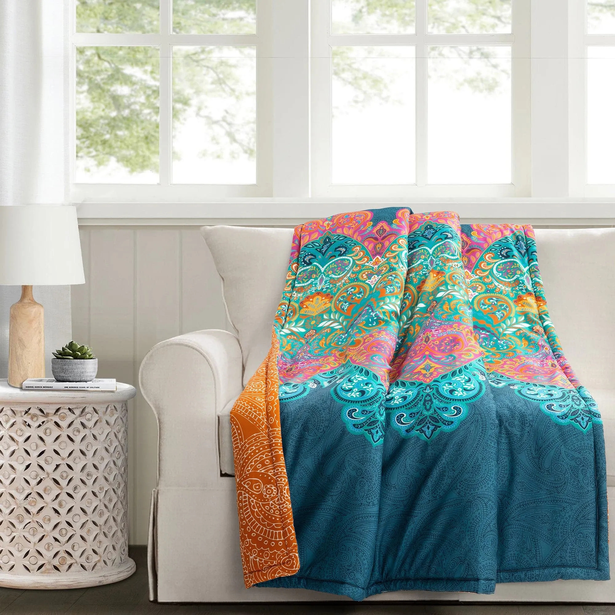 Boho Chic Reversible Throw