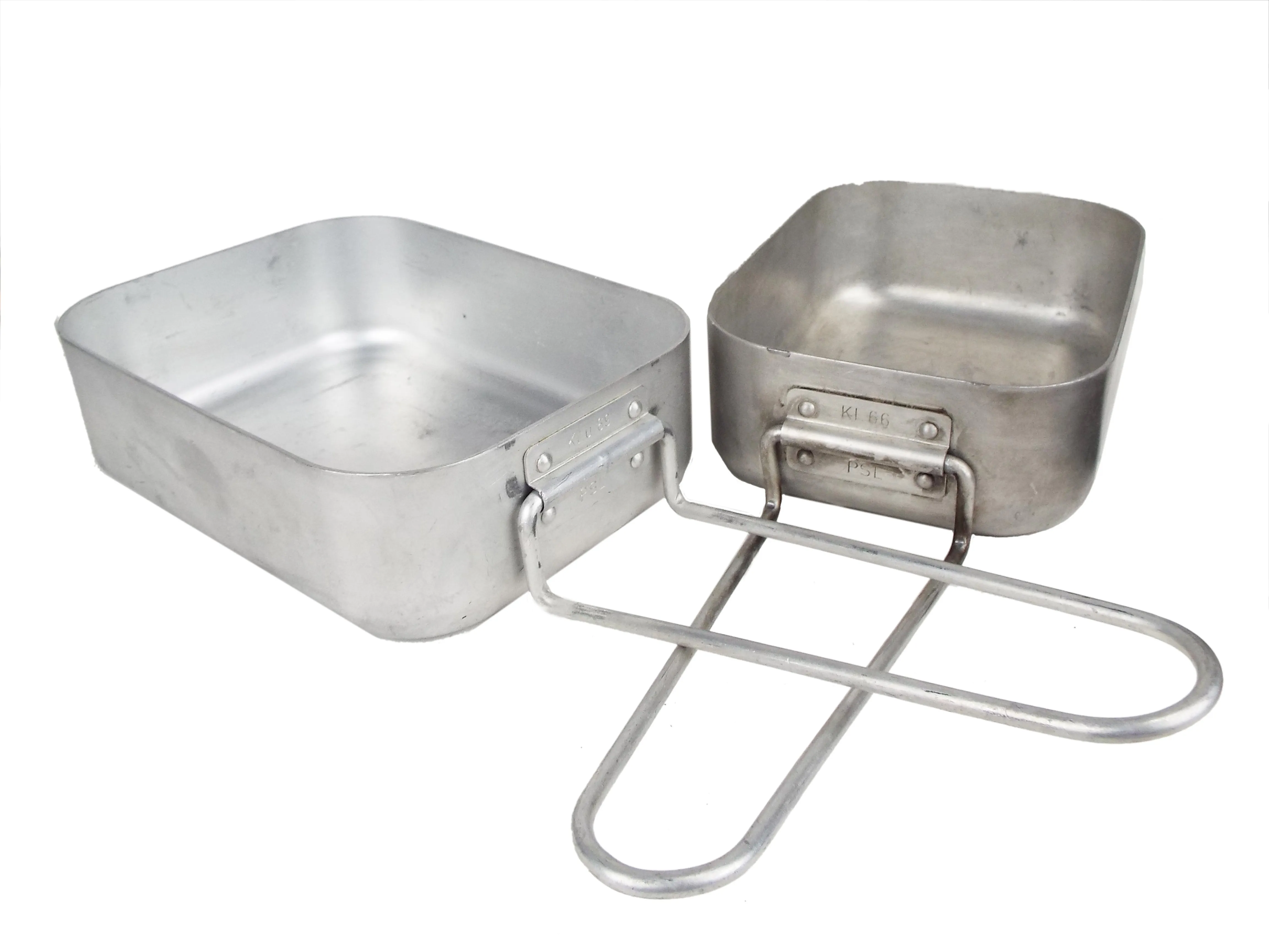 British/Dutch aluminium mess tin - 2 part set