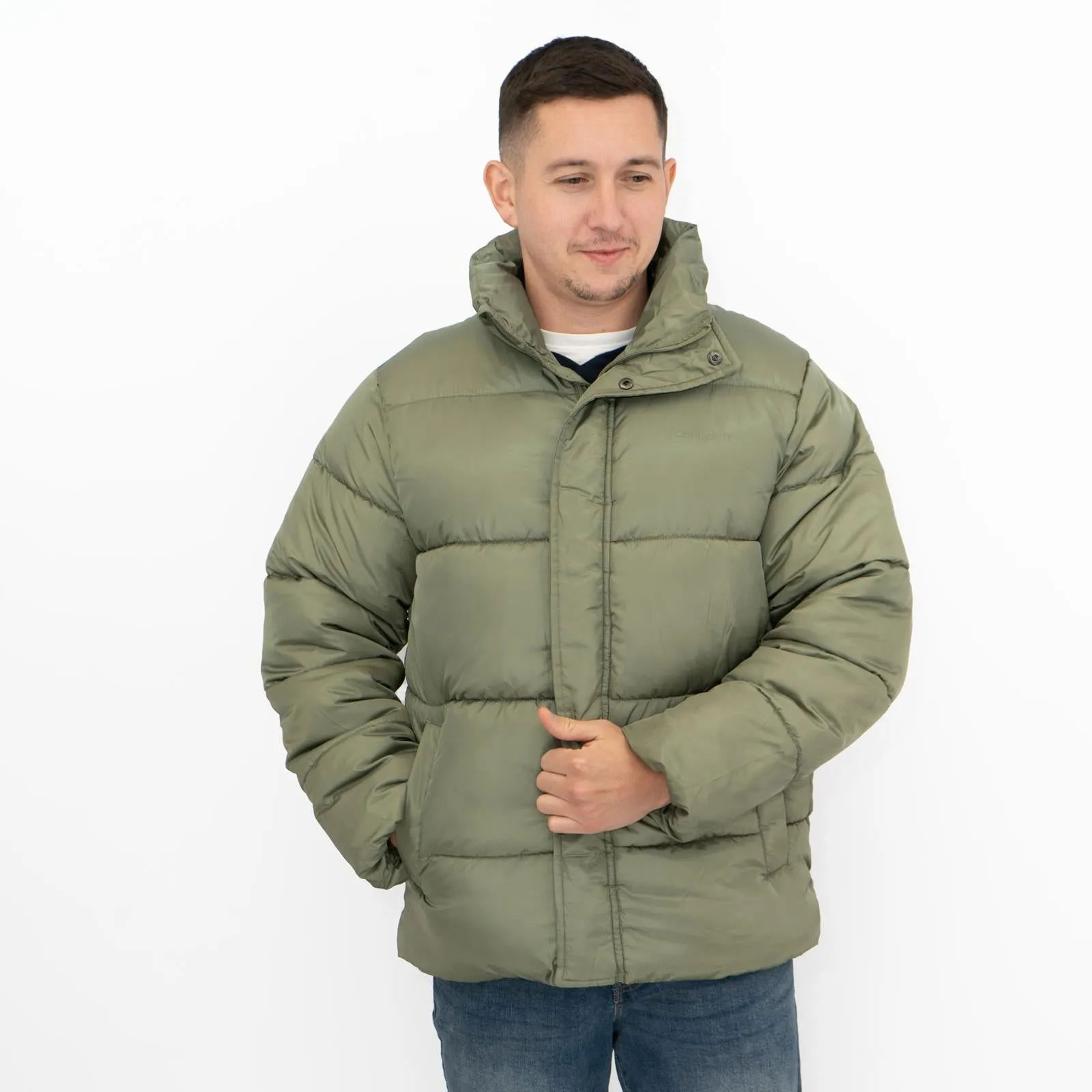 Carhartt WIP Mens Doville Water Repellent Puffer Jacket Olive Green