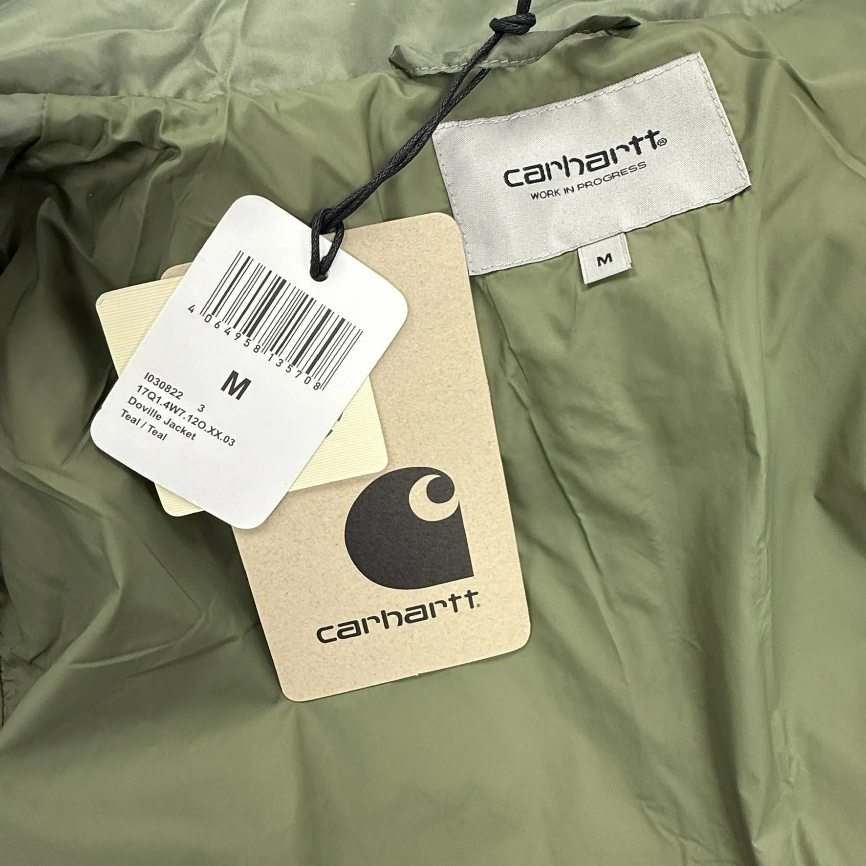 Carhartt WIP Mens Doville Water Repellent Puffer Jacket Olive Green