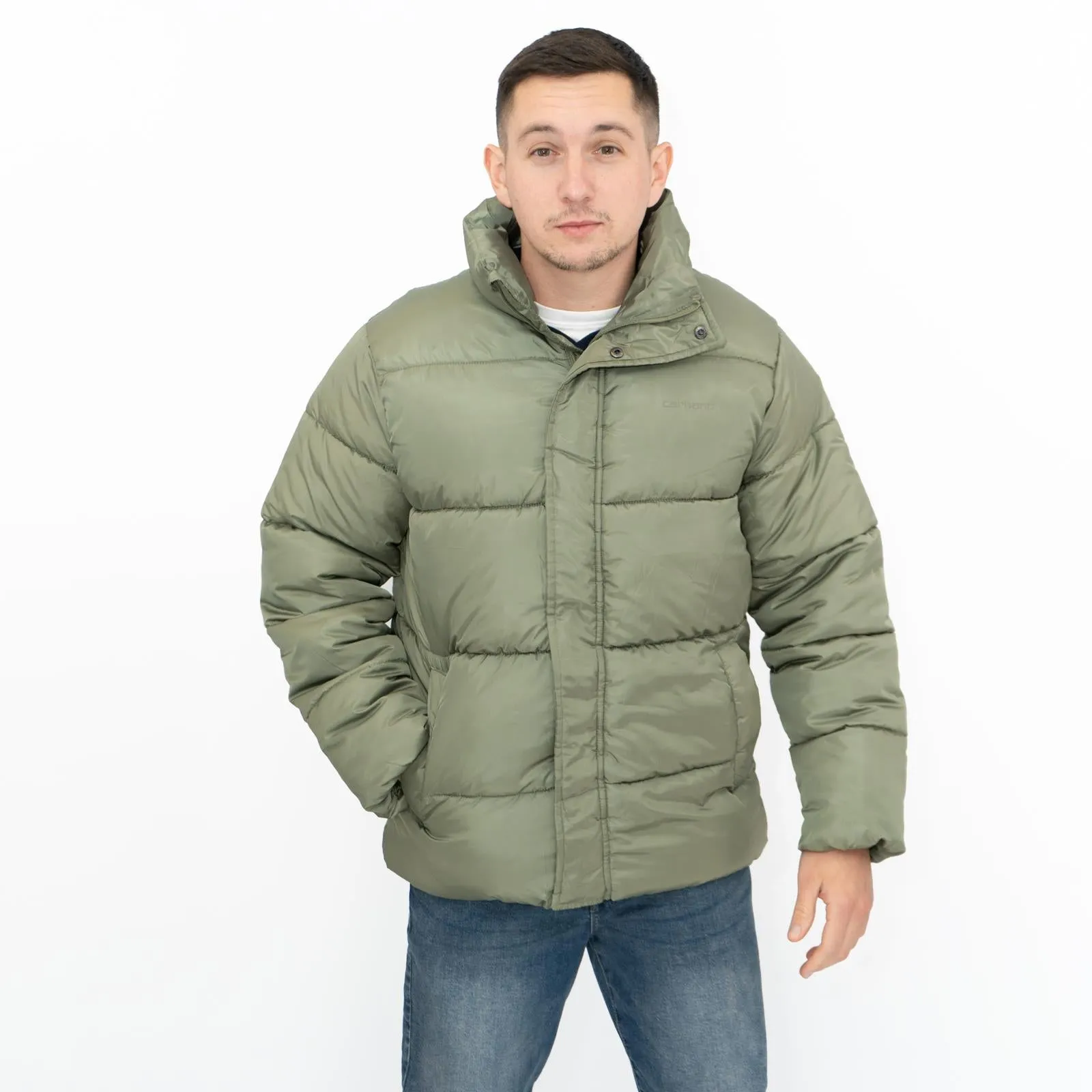 Carhartt WIP Mens Doville Water Repellent Puffer Jacket Olive Green