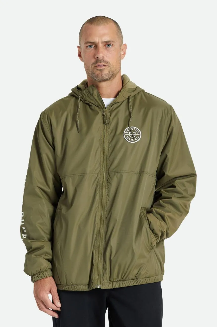 Claxton Crest Lined Hood Jacket - Military Olive