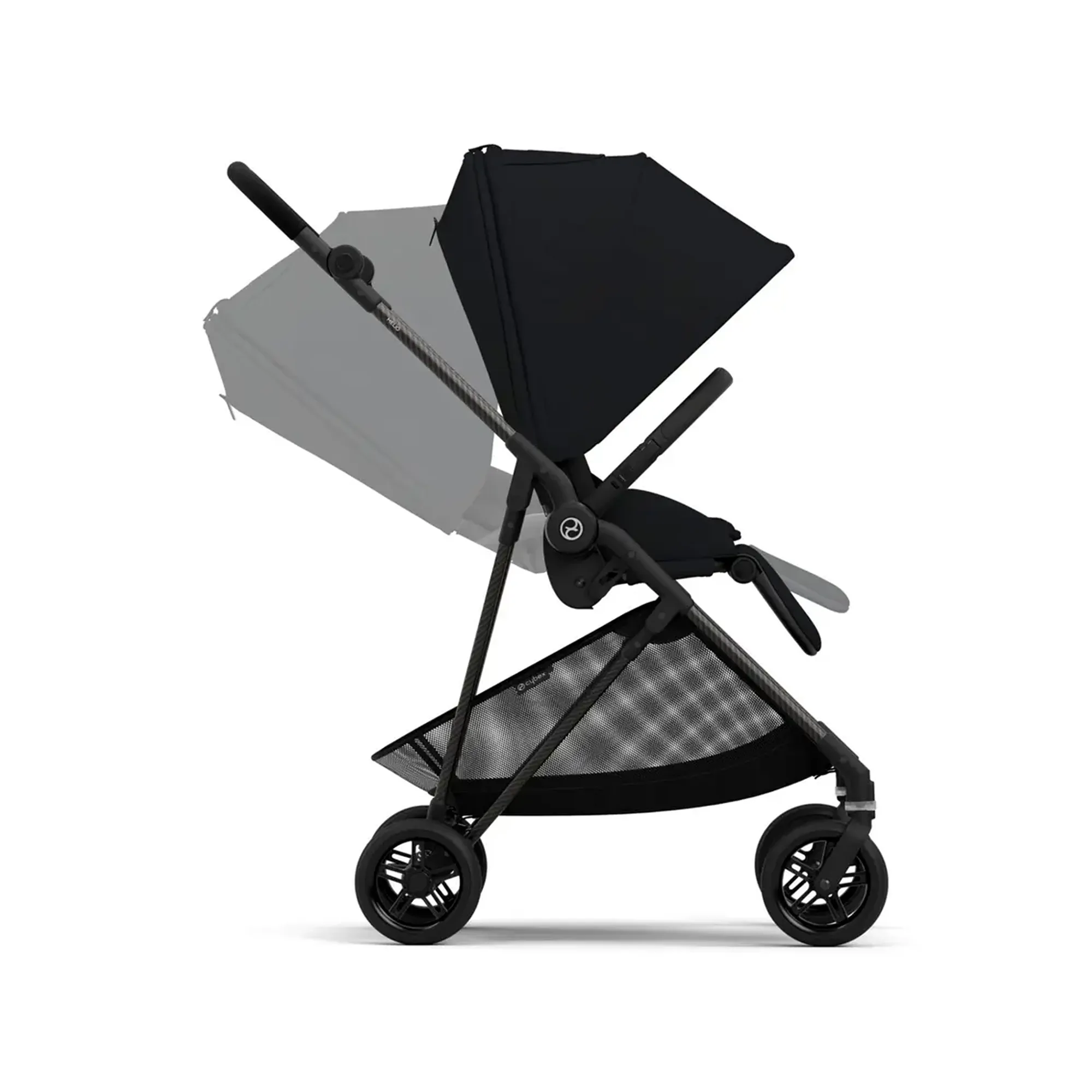 CYBEX Melio Carbon 3 Ultra Lightweight Stroller - Moon Black