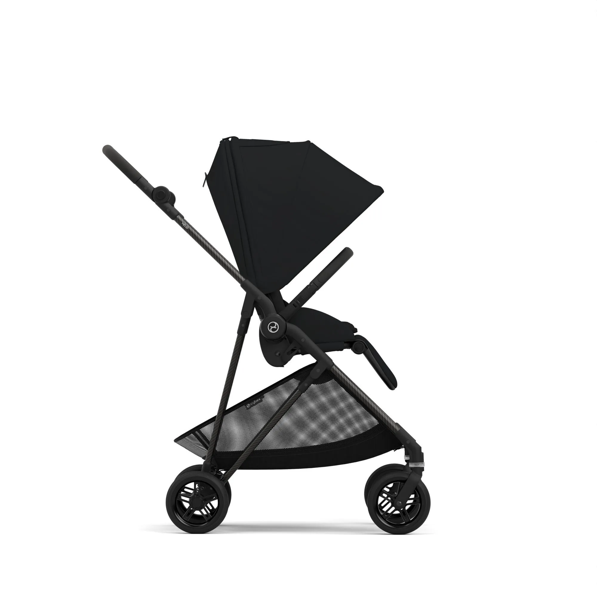 CYBEX Melio Carbon 3 Ultra Lightweight Stroller - Moon Black