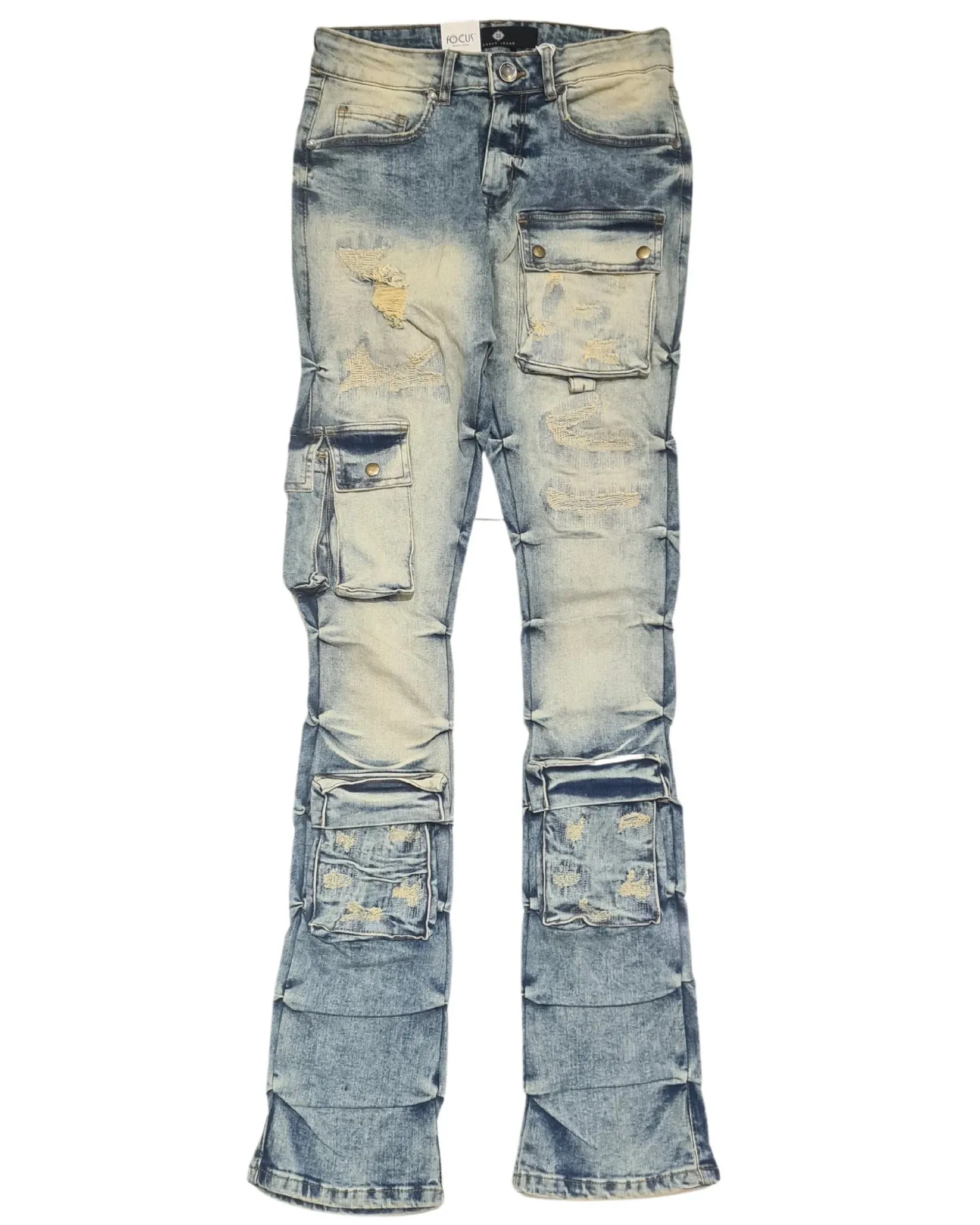 FOCUS: Distressed Stacked Denim 5226