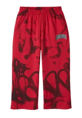 Gold Vintage Gallery Raspberry Hills 'Graffiti' Red Sweatpants