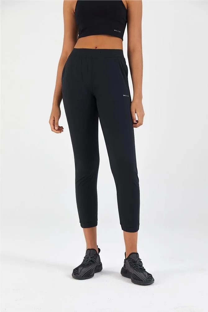 High-Waist Mesh-Like 7/8 Jogger