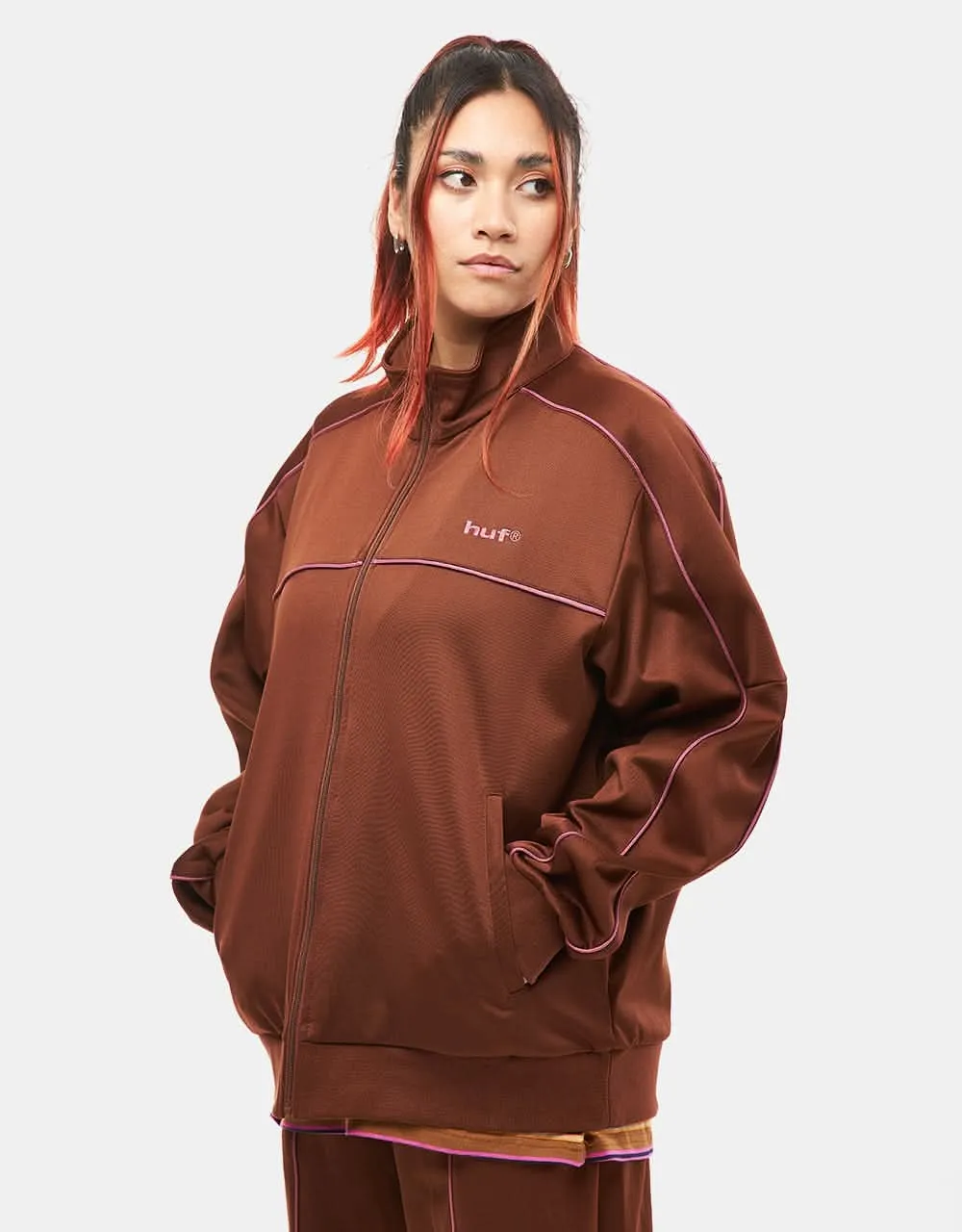 HUF Lexington Track Jacket - Rich Brown