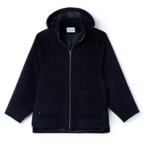 Lacoste Womens BF0209 Wool & Mohair Short Coat, Marine Navy