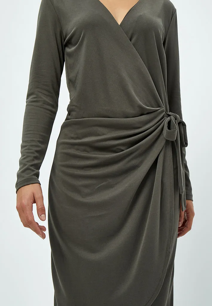 Lana Wrap Dress - Beluga Green