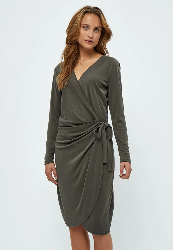 Lana Wrap Dress - Beluga Green