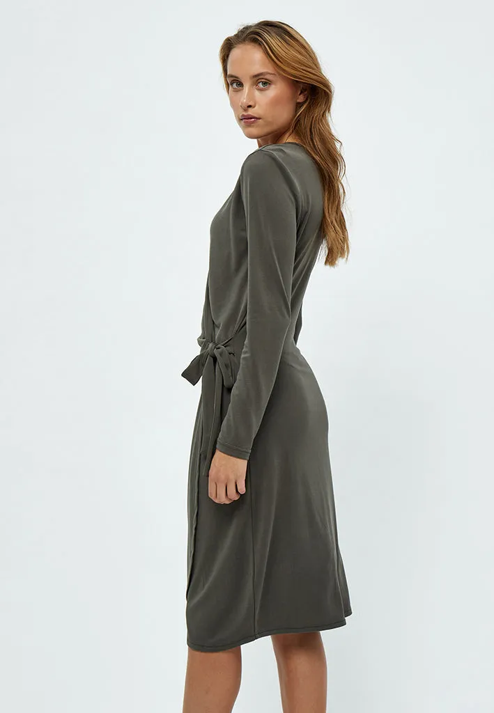 Lana Wrap Dress - Beluga Green