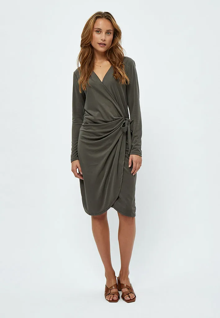 Lana Wrap Dress - Beluga Green