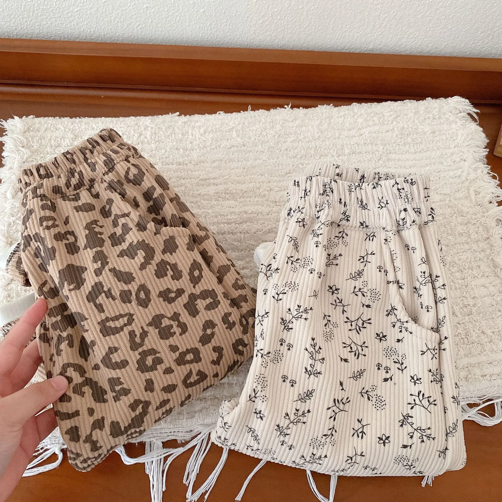 Leopard Cub Corduroy Pants