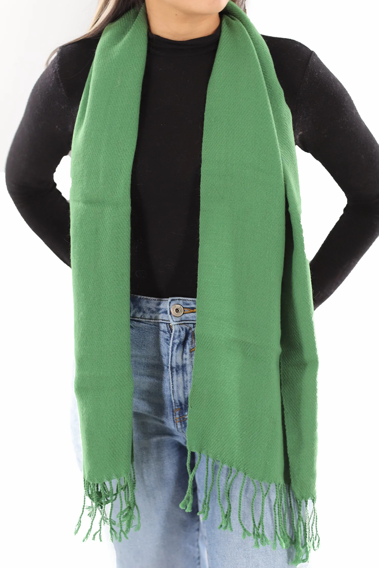 Lightweight Acrylic Scarf - Green