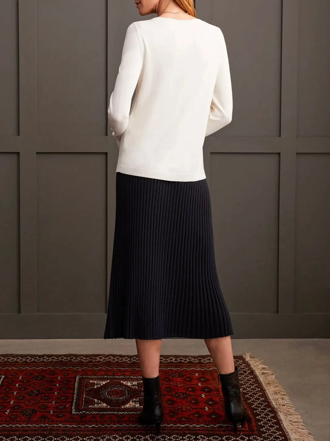 Lightweight Boatneck Sweater - Ivory