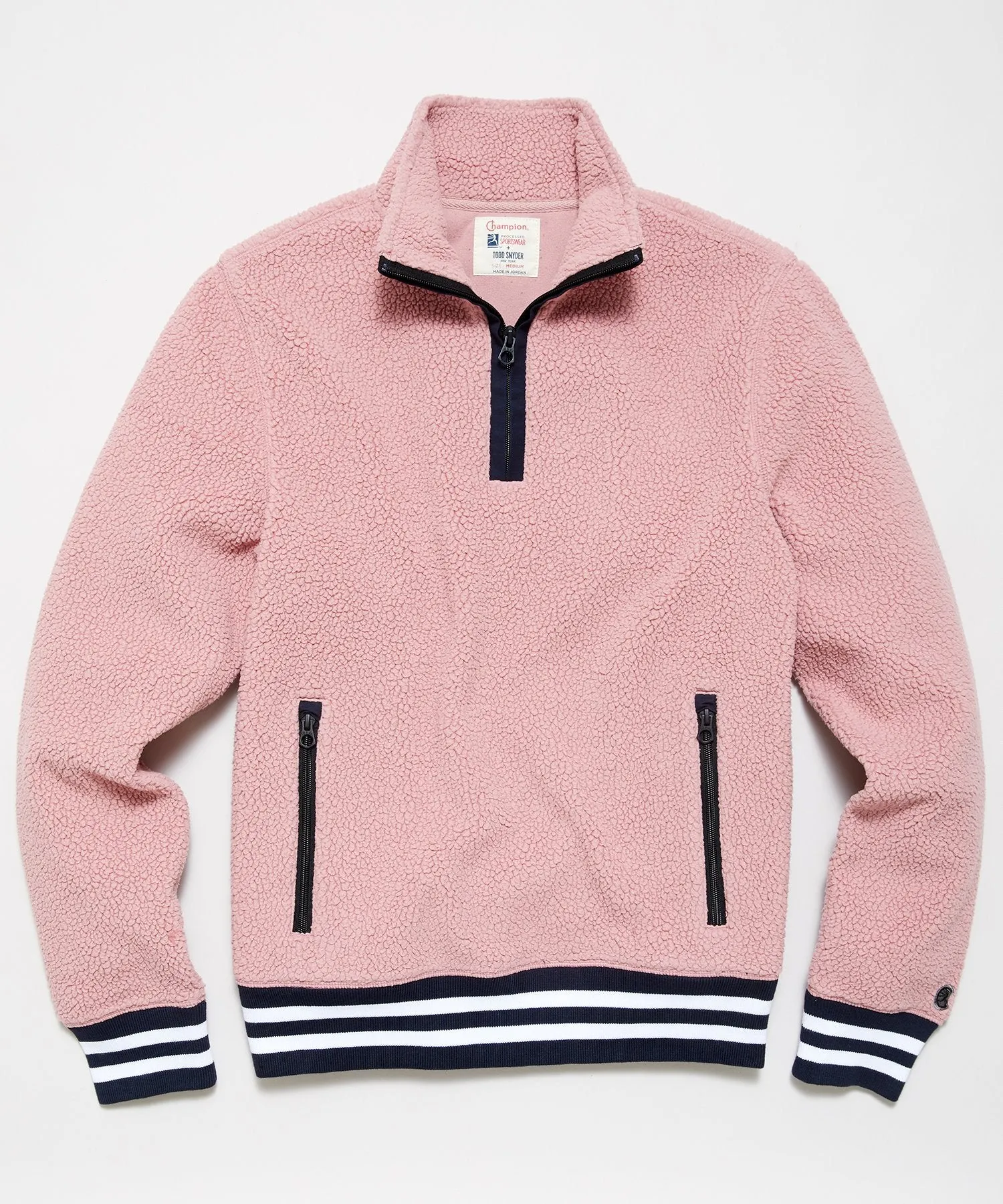 Lightweight Polartec Half Zip in Pinkwater