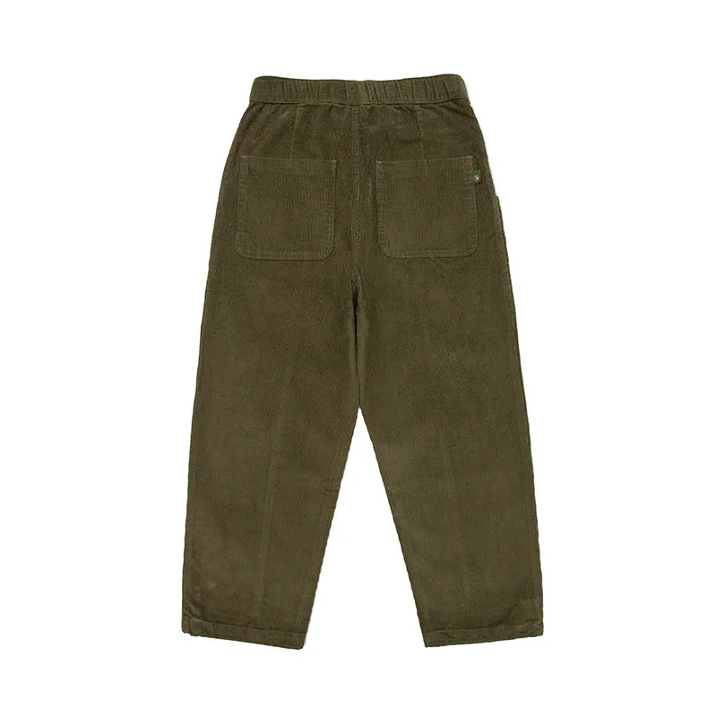 Loose Solid Color Corduroy Casual Pants