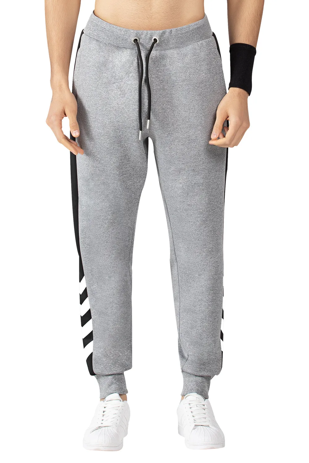 Mens sweatpants bottoms with Reflective printed blocks