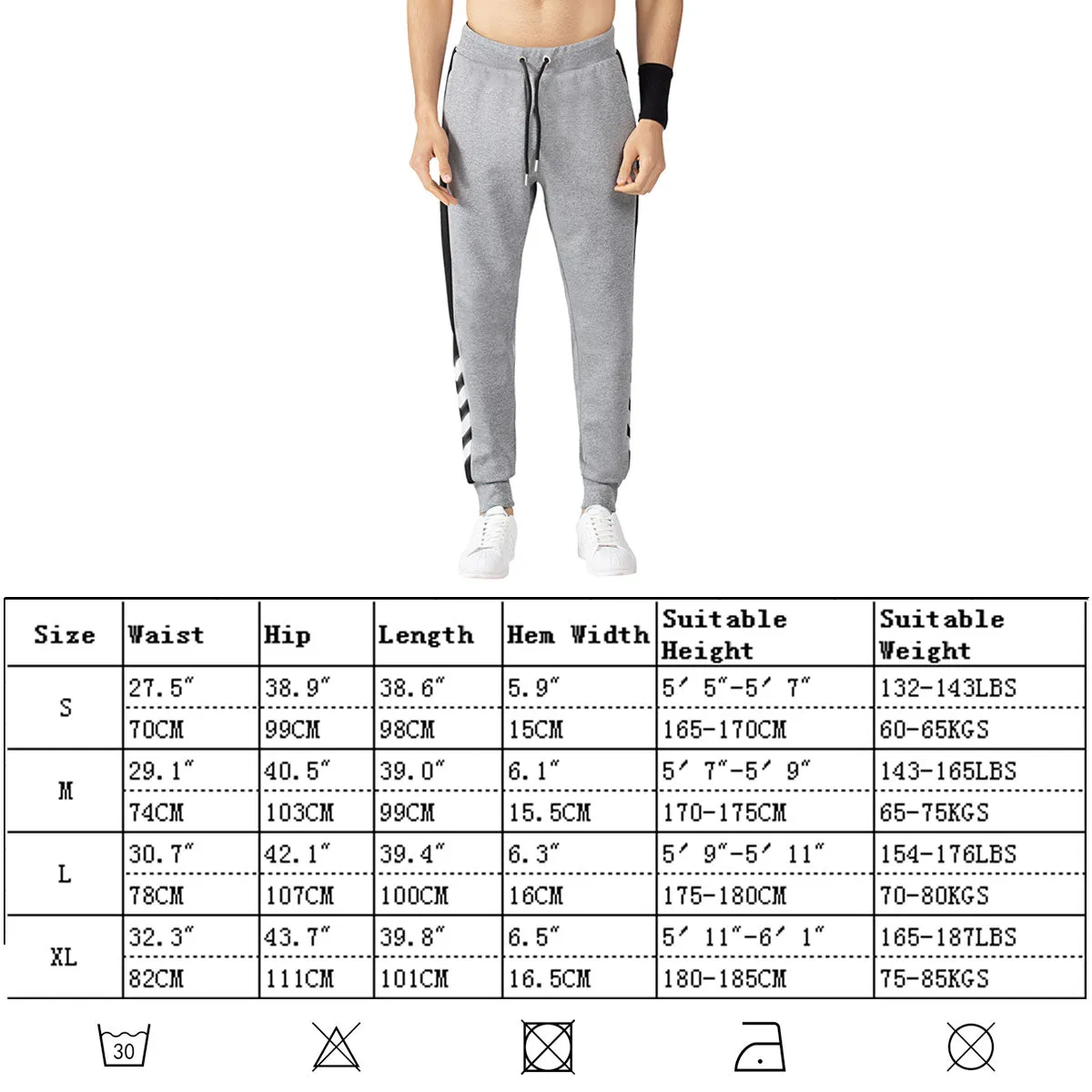 Mens sweatpants bottoms with Reflective printed blocks