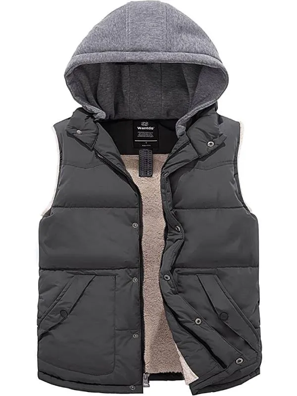 Men's Winter Puffer Vest Quilted Padded Winter Sleeveless Jacket