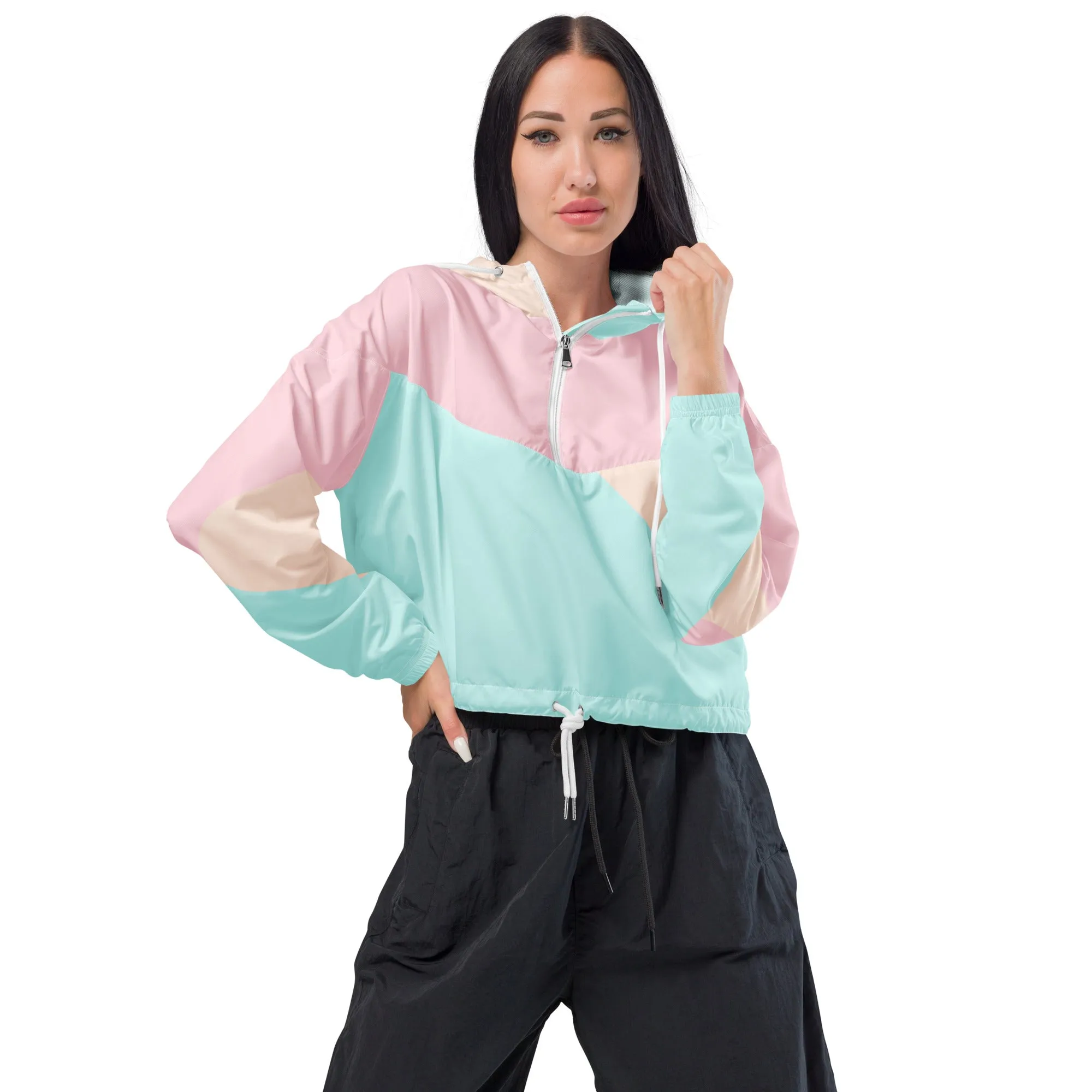 Miami Geo- Cropped Windbreaker