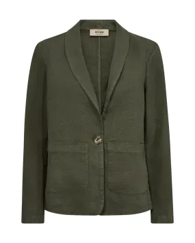 MMAmelina Linen Blazer Dusty Olive