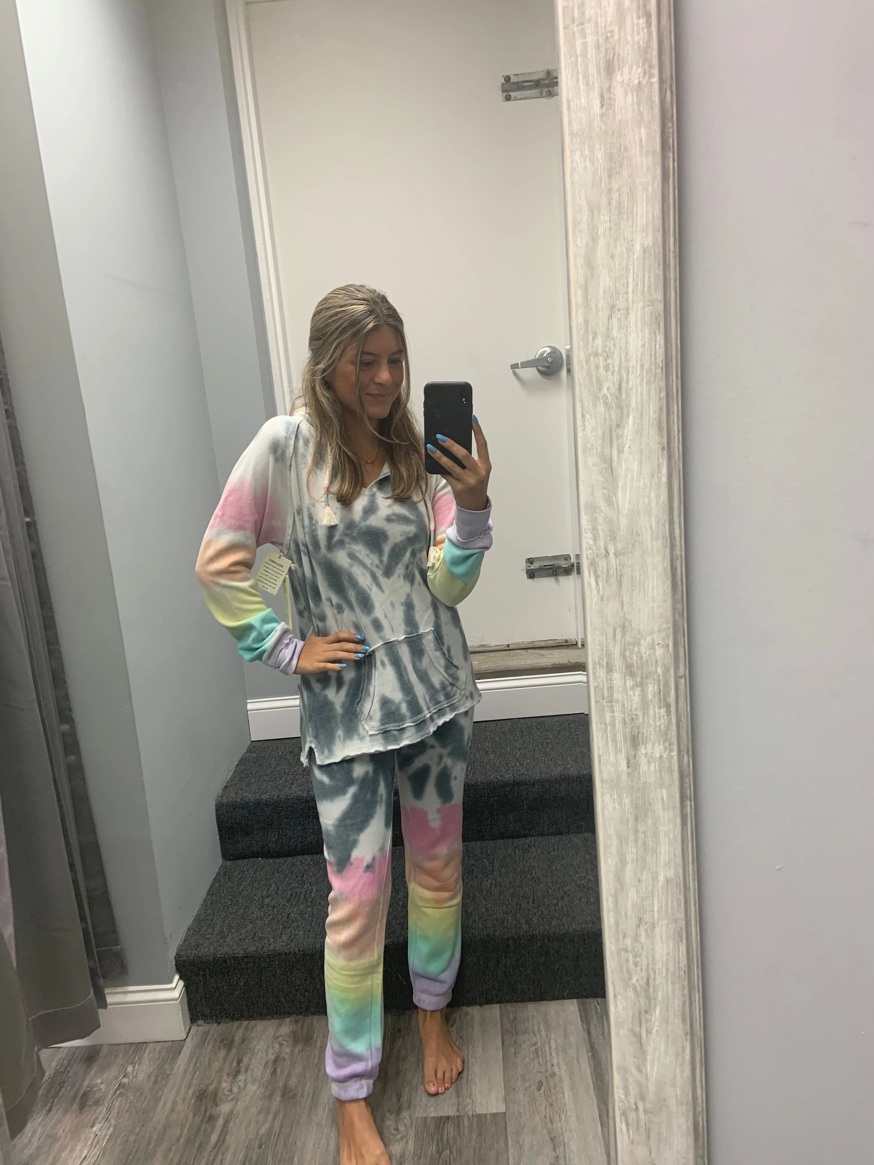 Ocean Drive Firework Tie Dye Burnout Jogger