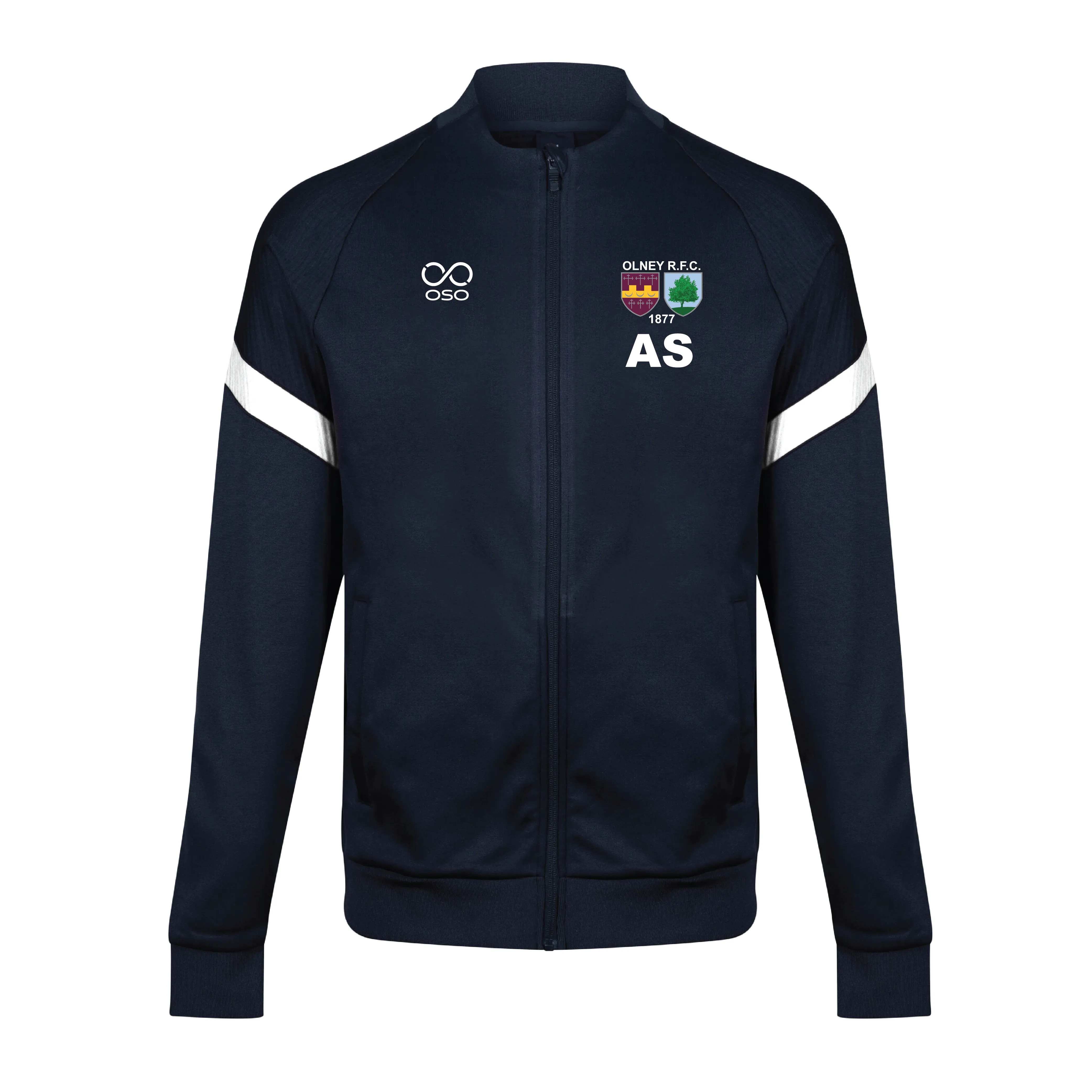 Olney RFC Tech Full Zip Track Top - Navy/white