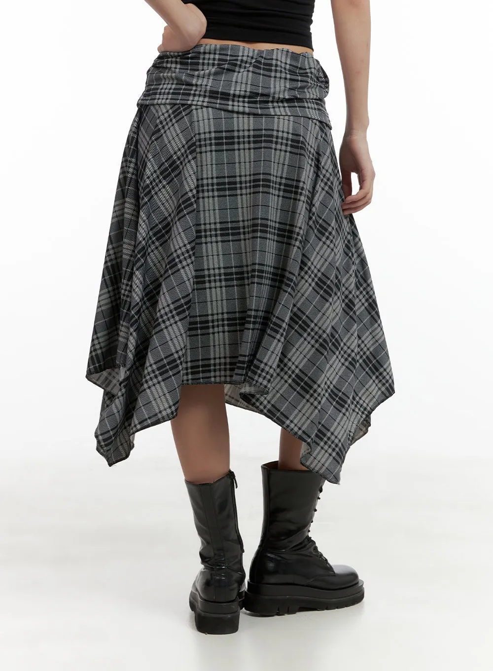 Plaid Chic Midi Skirt CL418