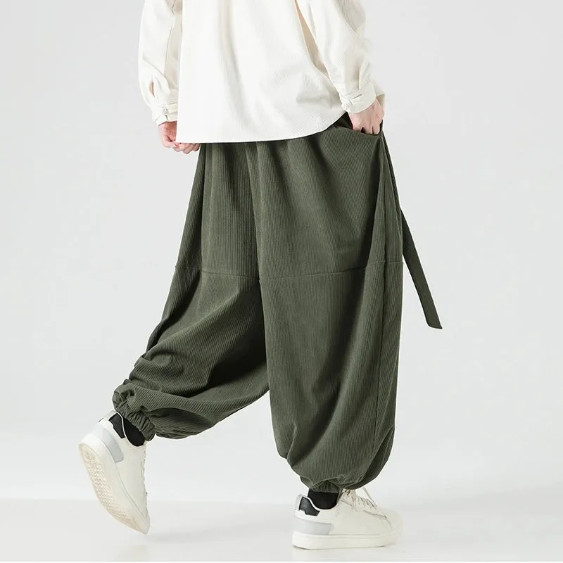 Retro Corduroy Harem Pants