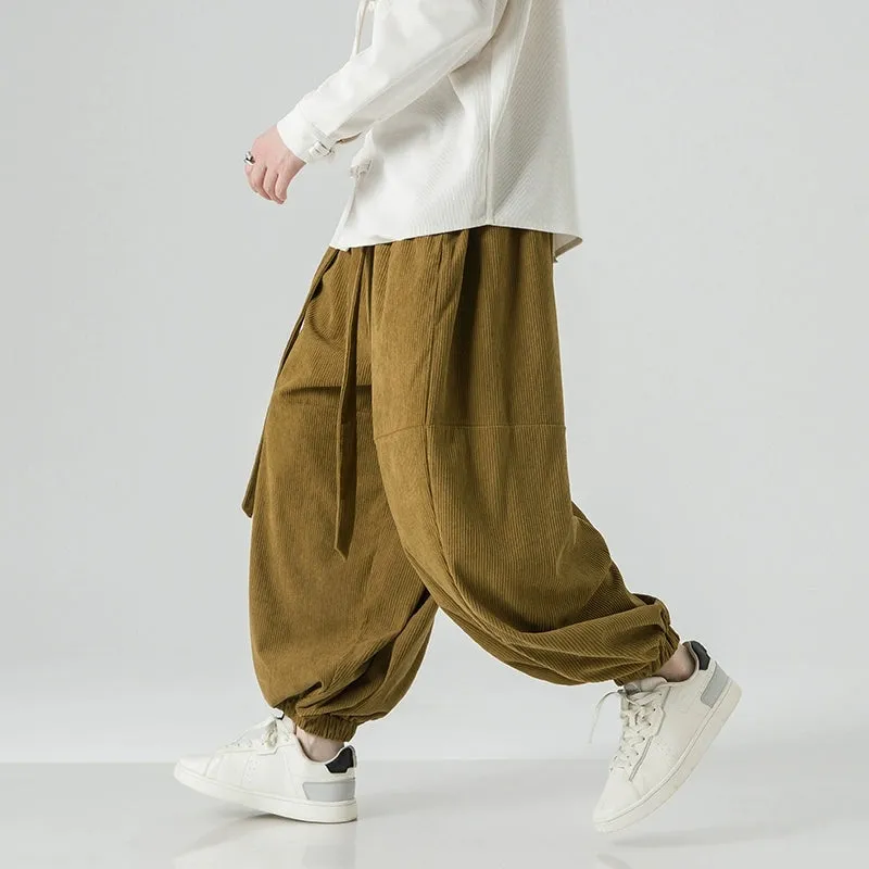 Retro Corduroy Harem Pants