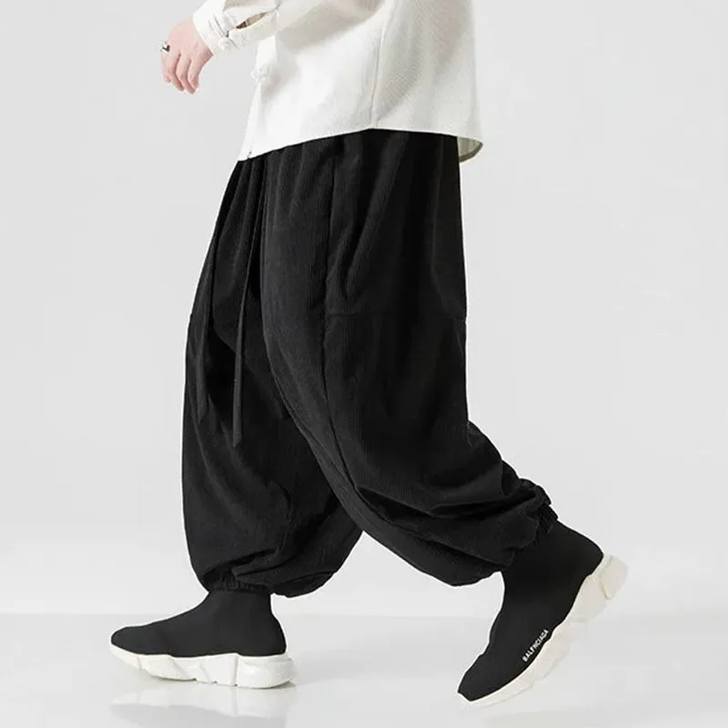 Retro Corduroy Harem Pants