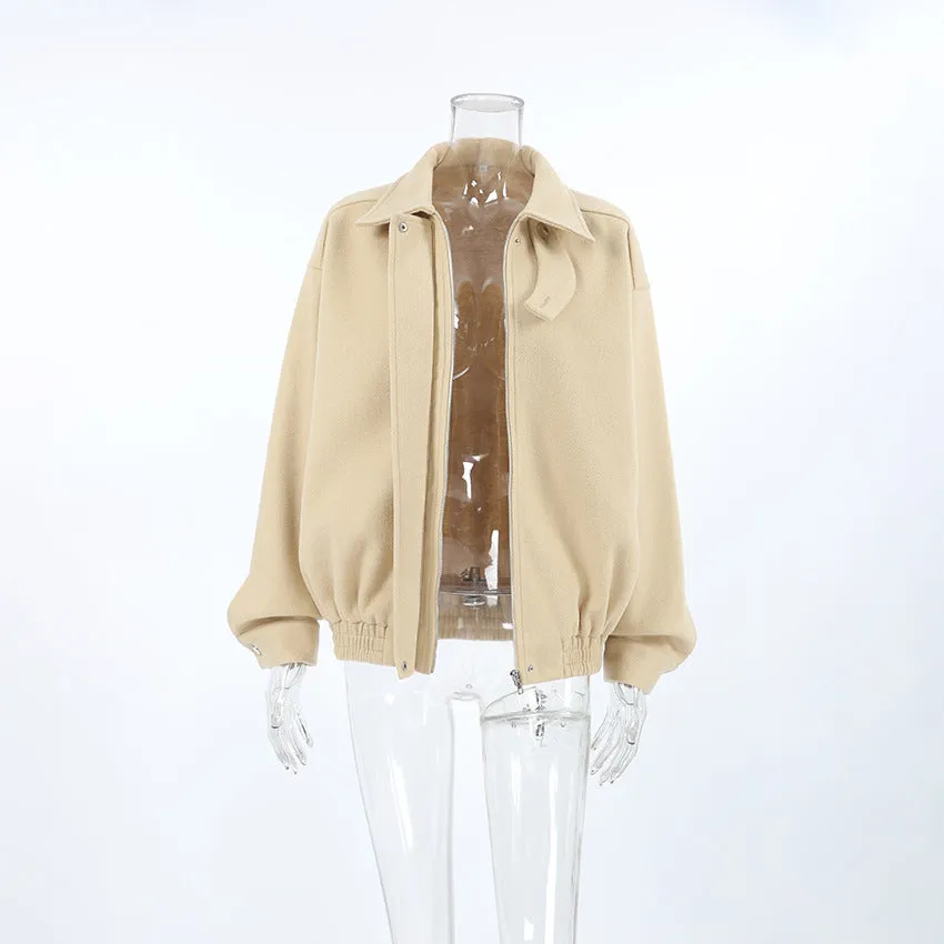 Retro Loose Lapels Woolen Coat