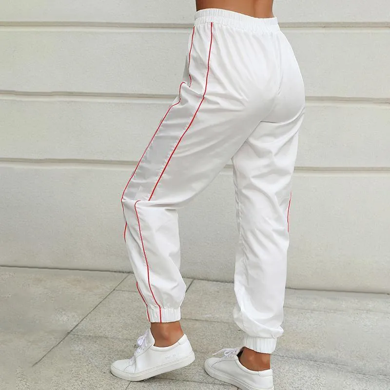 Stripe Elastic Waist Sweatpants