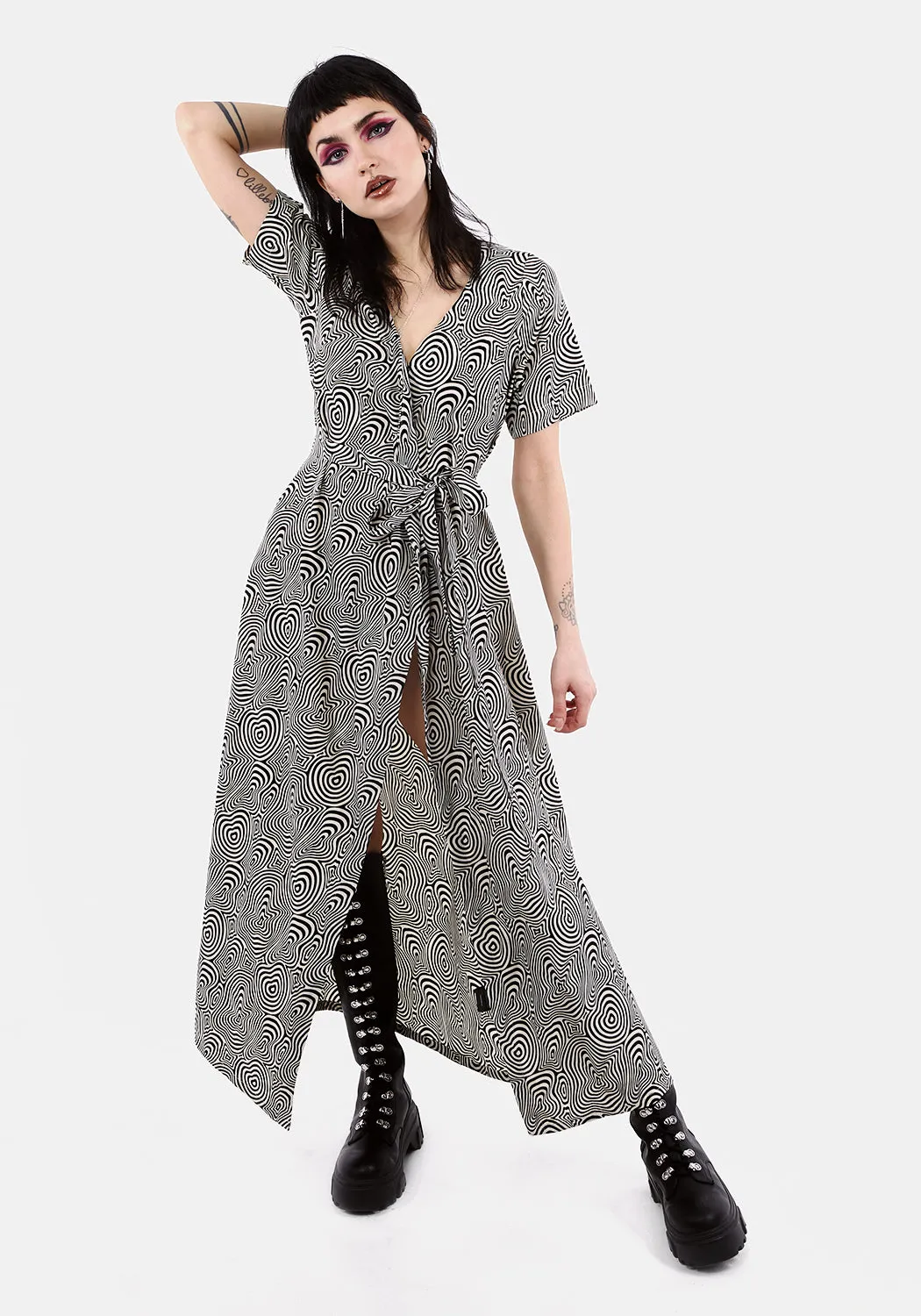 SUMMERS PRINTED WRAP DRESS