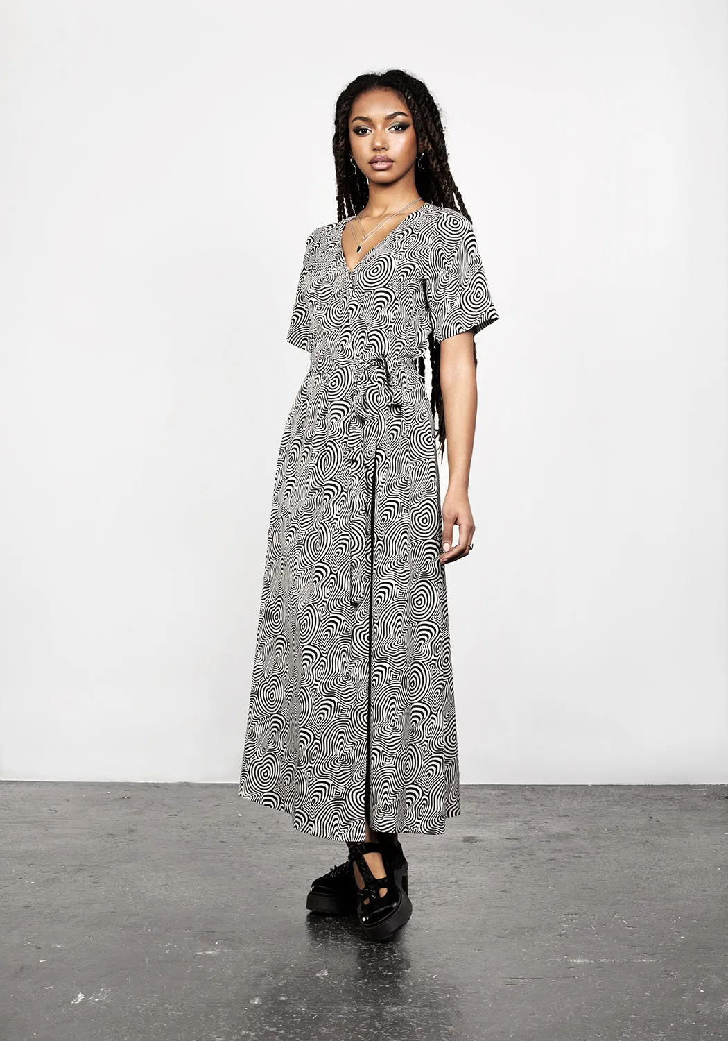 SUMMERS PRINTED WRAP DRESS