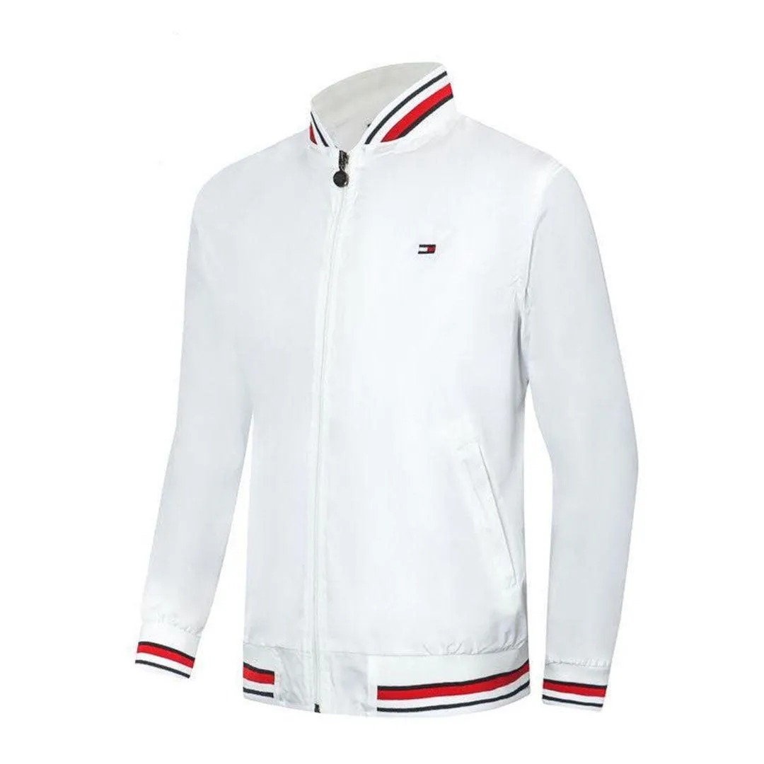 Tommy Hilfiger Men's Long Sleeve White Track Jacket