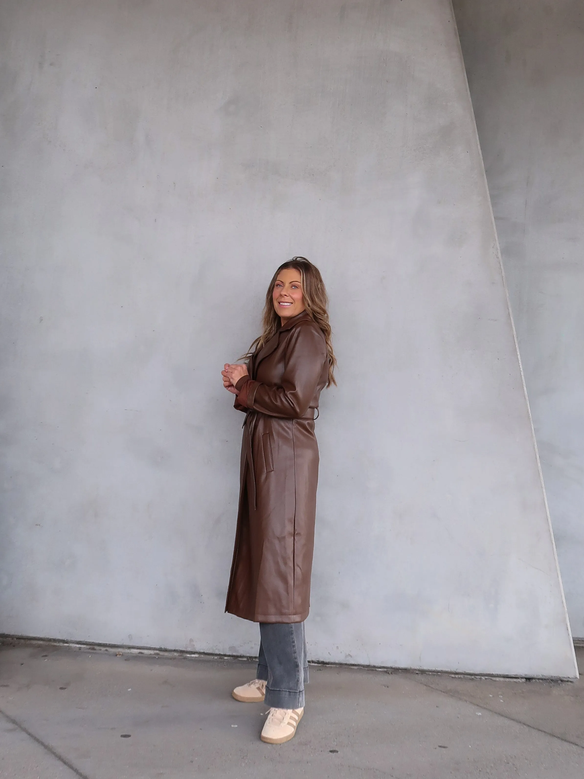 Tyra Trench Coat - Chocolate