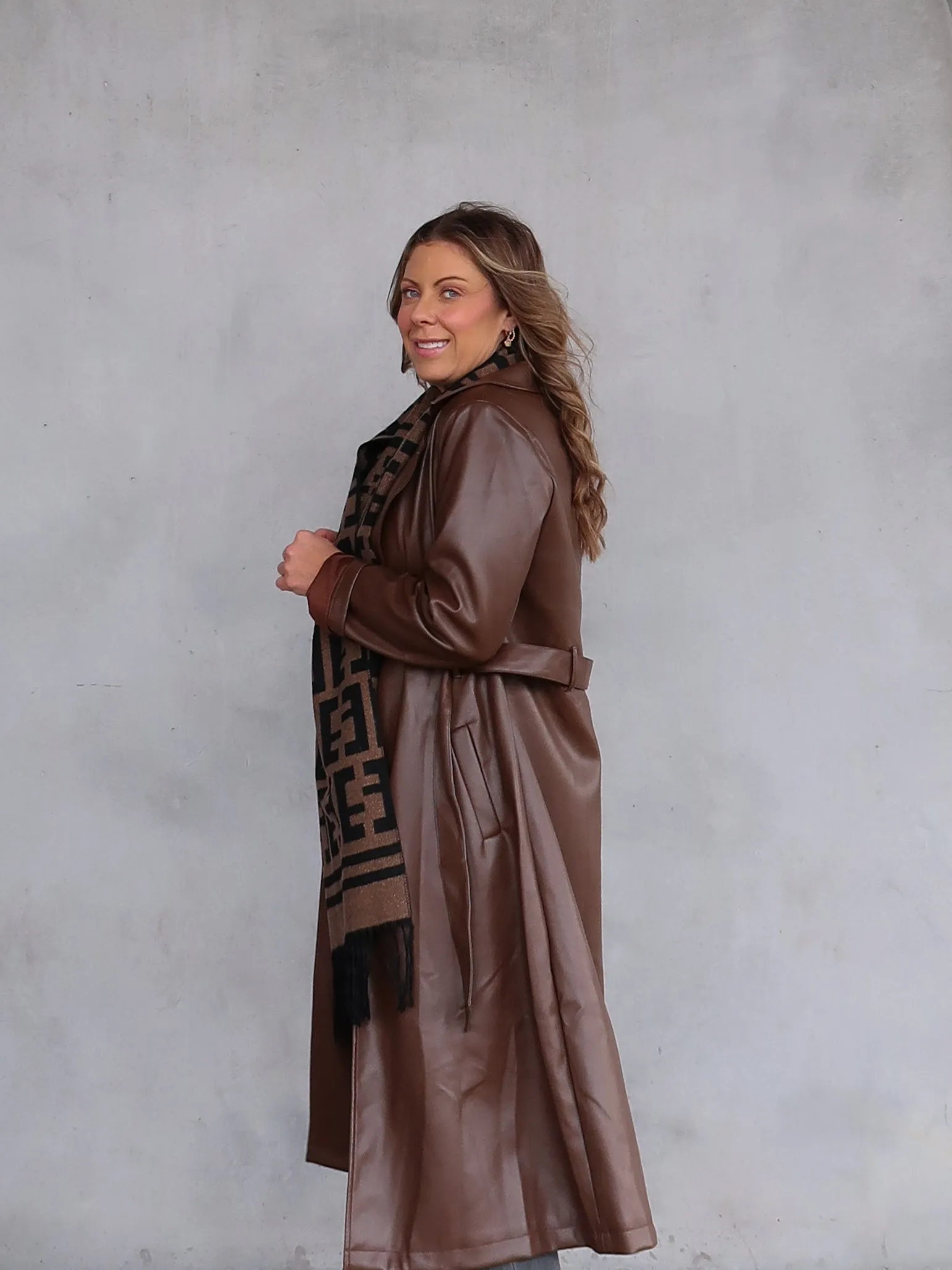 Tyra Trench Coat - Chocolate