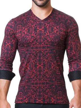 V Neck Edison Smokey Red